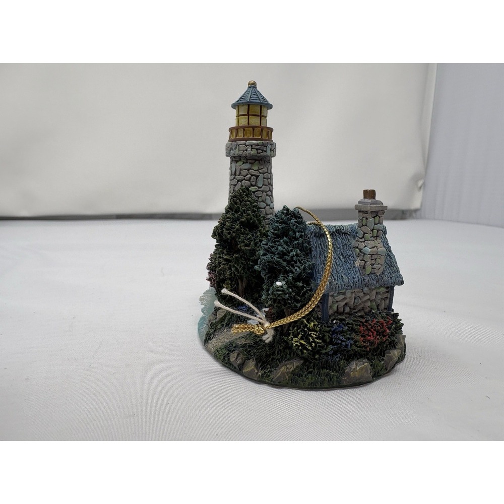 Vintage Thomas Kinkade Illuminated Series Ornament "Cottage Shore Lighthouse" - Picture 3 of 9
